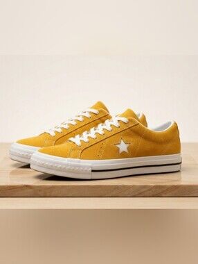 NEW! Converse One Star 85 Yellow Suede Low-Top Sneakers Sz 7.5